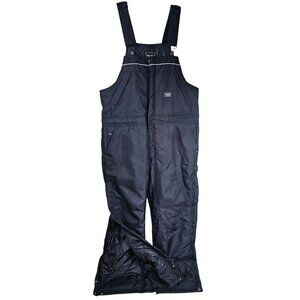 Walls Enduro Zone Poly Duck Insulated Bib Overalls L Black Cargo Workwear